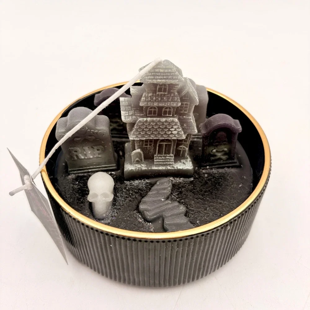 Christian Siriano New York‎ Halloween Haunted House Graveyard Candle Black Gold